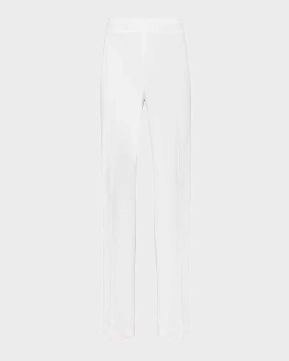 Straight-Leg Fluid Cady Pants
